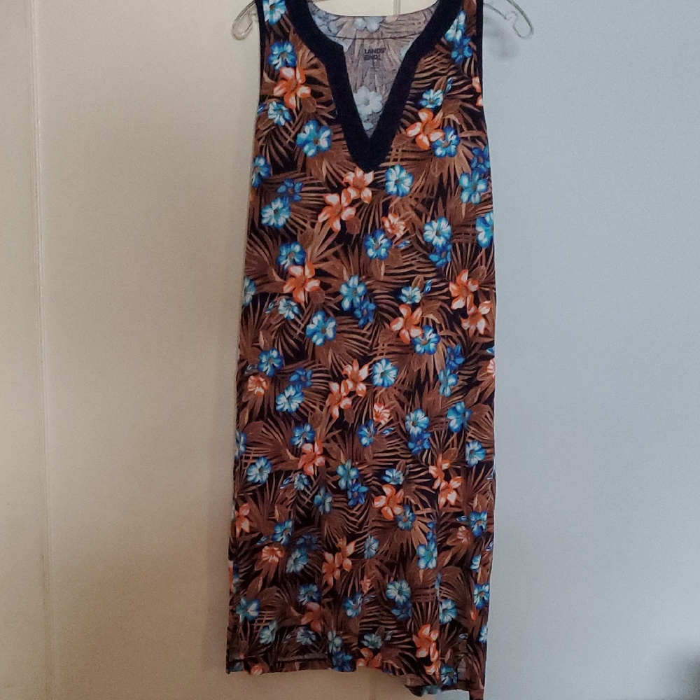 EUC Lands End Cotton Sleeveless Dress/Cover-up